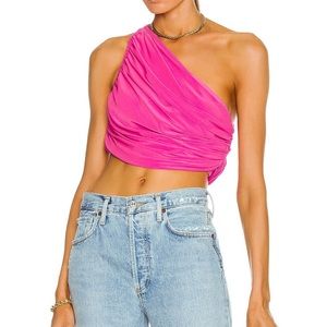 Norma Kamali Diana Top in orchid pink